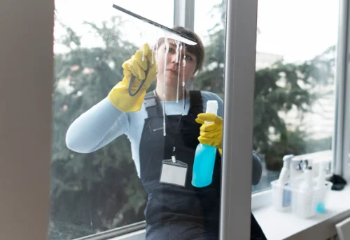 Nettoyage de vitres intérieures et extérieures au Châtenet-en-Dognon